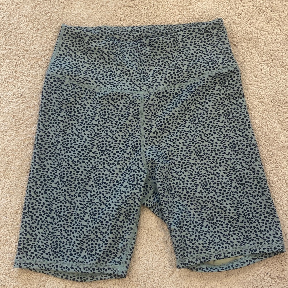 Blue Leopard Bike Shorts